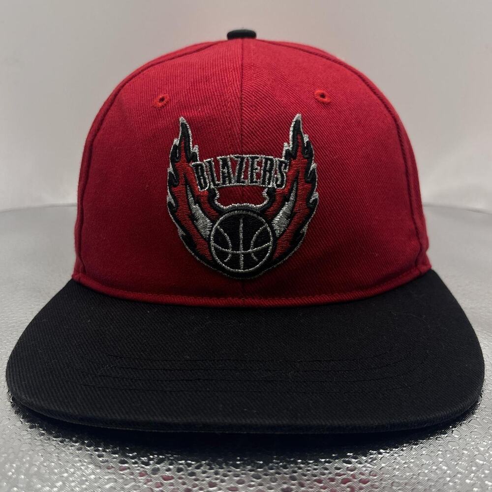 Y2k Portland Trail Blazers Jail Blazers Era Snapback Hat Red Black NBA Cap